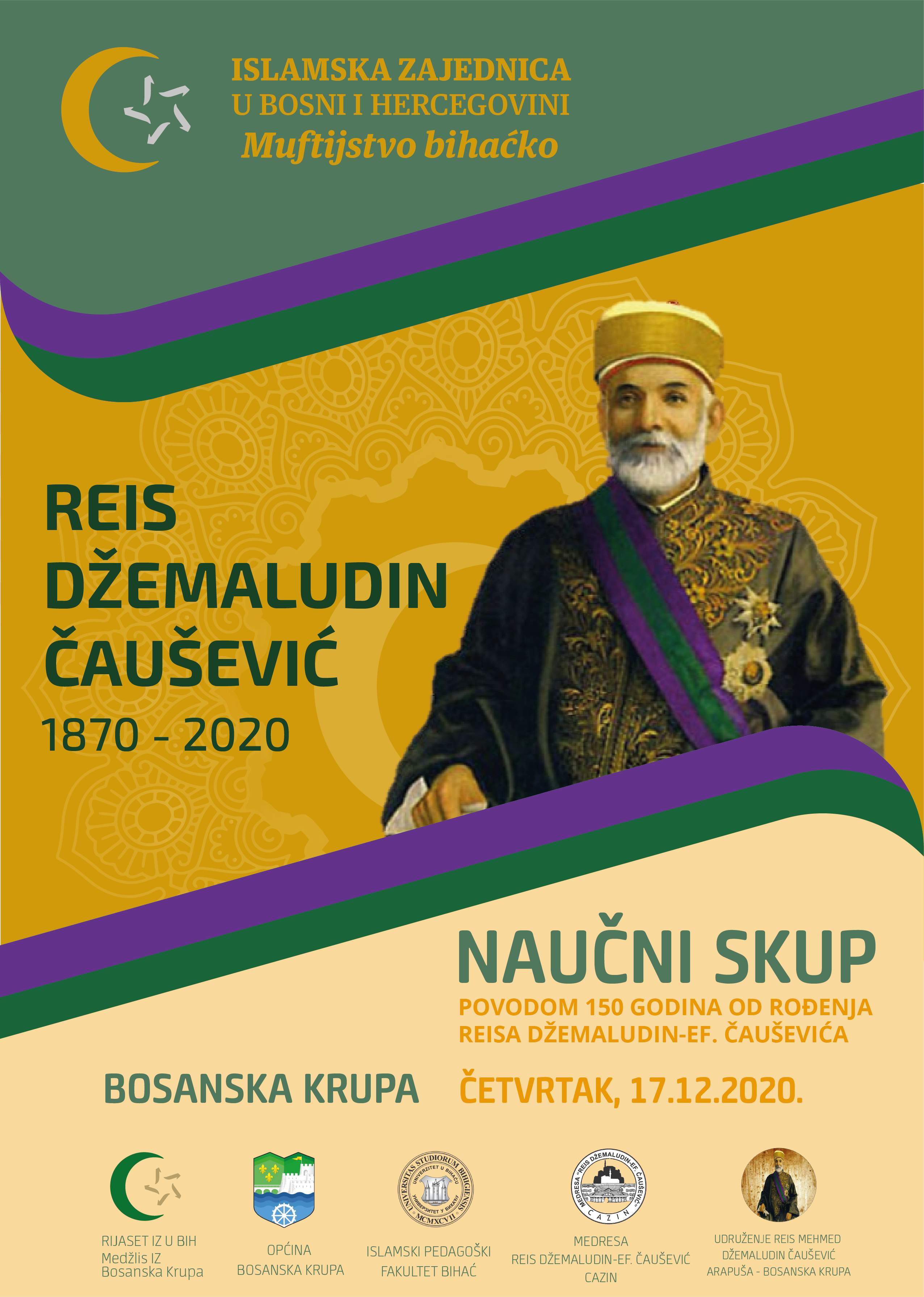 Plakata-naucni-skup[13864].jpg - Obilježavanje 150 godina od rođenja reisa Džemaludina Čauševića